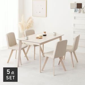 【５点セット】 ダイニングセット 4人 4人用 幅120cm ウッド 北欧 ナチュラル チェア テーブル ダイニング 木製 木目調 食卓 高さ72cm VENTOTA Mesa-120t-5a