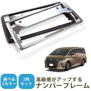 トヨタ純正 チタン調 ナンバープレートリム ナンバーフレーム 2枚 
