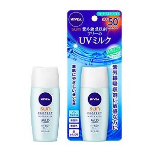 「花王」 ニベアサン プロテクトウォーターミルク マイルド SPF50+/PA+++ 30ml (顔...