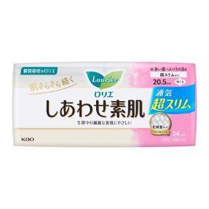 「花王」 ロリエ しあわせ素肌 超スリムタイプ ふつうの日用 羽つき 24コ入 (医薬部外品) 「衛生用品」