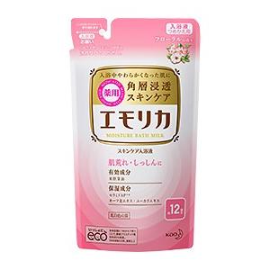 「花王」 エモリカ 薬用スキンケア入浴液 フローラルの香り (つめかえ用) 360ml (医薬部外品...