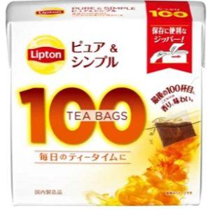 「キーコーヒー」　リプトン　ピュア＆シンプルティーバッグ　100袋×　6個セット　
