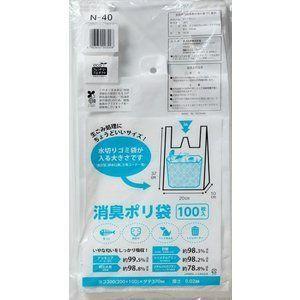 「ネクスタ」 取っ手付き 消臭ポリ袋 乳白無地 バイオマス原料10％(100枚入) 「日用品」