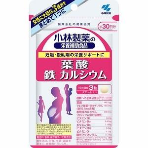 「小林製薬」 小林製薬の栄養補助食品 葉酸 鉄 カルシウム 90粒入 「健康食品」