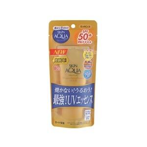 「ロート製薬」 スキンアクア スーパーモイスチャーエッセンスゴールド 80g SPF50+／PA++...