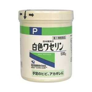 「健栄製薬」 日本薬局方 白色ワセリン 500g 「第3類医薬品」