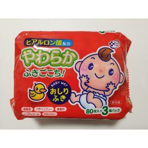 「ティー・エイチ・ティー 」　ヒアルロン酸配合　やわらかおしりふき　 　８０枚Ｘ３個