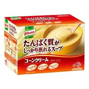 「味の素」 クノール たんぱく質がしっかり摂れるスープ コーンクリーム 29.2g×15袋入 「健康...