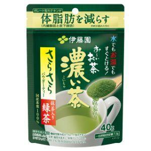 「伊藤園」　お〜いお茶濃い茶さらさら抹茶入り緑茶　40g