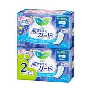 「花王」 ロリエ 肌きれいガード 夜用 羽なし 10コ入×2個パック 「衛生用品」
