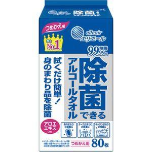 「大王製紙」エリエール 除菌できるアルコールタオル つめかえ用(80枚入)「日用品」