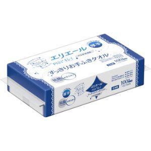 「大王製紙」エリエール Plus+キレイ すっきりお手ふきタオル(100枚)「日用品」