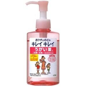 「ライオン」 キレイキレイ うがい薬 フルーツミント ピーチ味 200mL 「指定医薬部外品」