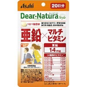 「アサヒ」 ディアナチュラスタイル 亜鉛×マルチビタミン 20日分 20粒入 (栄養機能食品) 「健康食品」｜fines-f