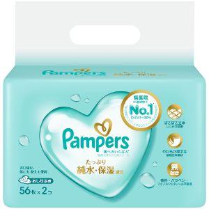 「P&amp;Gジャパン」　パンパース　肌へのいちばん　おしりふき　５６枚ｘ２個