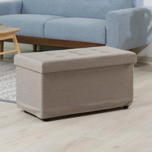 キャスター付 収納 ベンチ 幅76cm オット...の詳細画像2