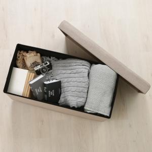 キャスター付 収納 ベンチ 幅76cm オット...の詳細画像4