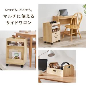 キャスター付 サイドワゴン 幅40cm 引出し...の詳細画像2