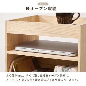 キャスター付 サイドワゴン 幅40cm 引出し...の詳細画像4