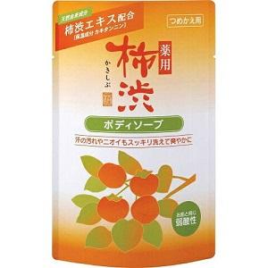 「熊野油脂」 薬用 柿渋 ボディソープ 詰替用 350mL (医薬部外品) 「日用品」｜薬のファインズファルマ