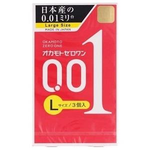 「優良配送対応」オカモト　ゼロワン　0.01「Lサイズ」　3個入り｜finespharma