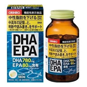 「優良配送対応」「オリヒロ」 DHA EPA 180粒 (1粒511mg/内容液357mg) (機能...