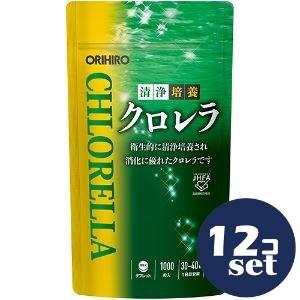 「セット販売」「オリヒロ」清浄培養クロレラ　1000粒　12個セット