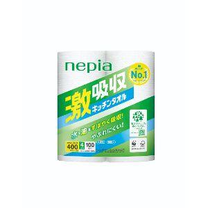 「王子ネピア」　ネピア激吸収キッチンタオル　１００カット　4ロール