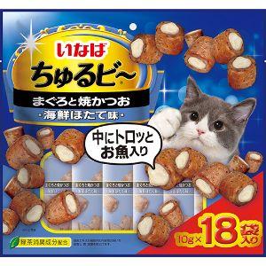 「いなばペットフード」　ちゅるビー　まぐろと焼かつお海鮮ほたて味　10g×18袋