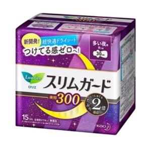 「花王」 ロリエ スリムガード 多い夜用300 羽つき 15コ入 「衛生用品」