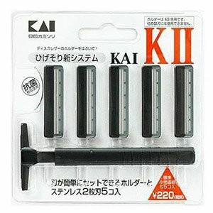 貝印　カミソリ　使い捨て　2枚刃　浴場専売品　K2-L 貝印 カミソリ KAI-K2 ( 5個入 ) : 爽快ドラッグ - 通販 - Yahoo