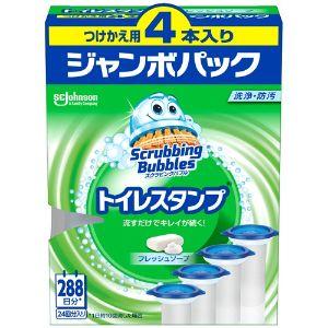 「ジョンソン」　スクラビングバブル　トイレスタンプ　付け替　フレッシュソープ　38ｇ×4P