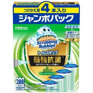 「ジョンソン」　スクラビングバブル　トイレスタンプ最強抗菌　付け替　シャインミント　38ｇ×4P