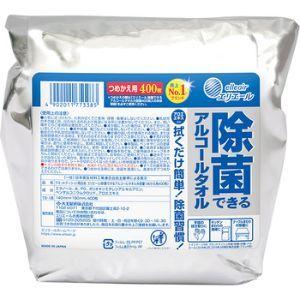 「大王製紙」エリエール 除菌できるアルコールタオル 大容量 つめかえ用(400枚入)「日用品」