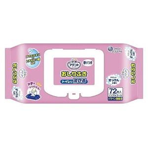 アテント 流せるおしりふき せっけんの香り 大王製紙 72枚 : 介護