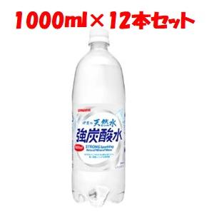 「セット販売」「日本サンガリア」　伊賀の天然水強炭酸水　1Ｌ　ＰＥＴ　ケース　1000ml×12本