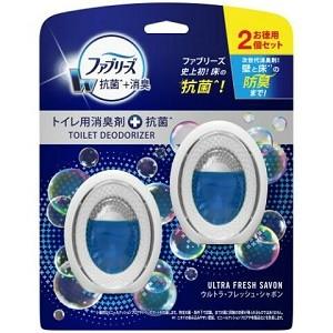 ファブリーズ W消臭 トイレ用消臭剤+抗菌 ウルトラ フレッシュ シャボン 6mL×2個入