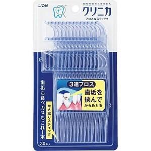 「優良配送対応」「ライオン」 クリニカ フロス&スティック 30本入 「日用品」｜finespharma