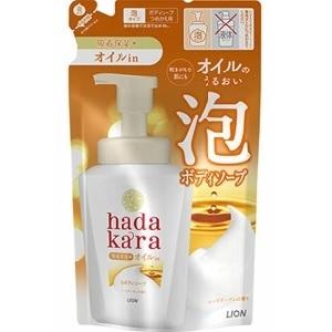 「ライオン」 hadakara(ハダカラ)ボディソープ 泡で出てくるオイルインタイプ ローズガーデンの香り つめかえ用 420mL 「日用品」