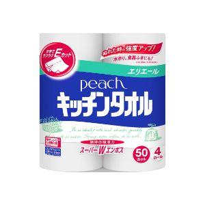 「大王製紙」　エリエールピーチキッチンタオル　4ロール(50カット)【秋冬爆買WEEK】