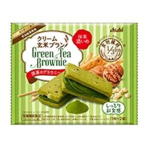 「アサヒ」 クリーム玄米ブラン 抹茶のブラウニー 1枚×2袋入 (栄養機能食品) 「健康食品」