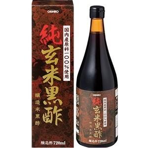 「優良配送対応」「オリヒロ」 純玄米黒酢 720ml 「健康食品」