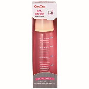 「ジェクス」 チュチュ スリムタイプ哺乳びん 耐熱ガラス製 240ml 1コ入 「日用品」