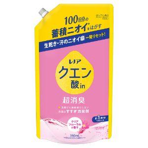 「P&amp;Gジャパン」　レノアクエン酸ｉｎ超消臭　クリアフローラル　つめかえ用　380ml