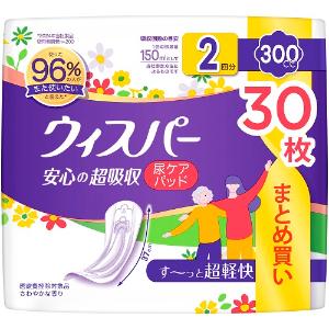 「P&amp;Gジャパン」　ウィスパー安心の超吸収　日中＆夜用　３００ＣＣ　３０枚