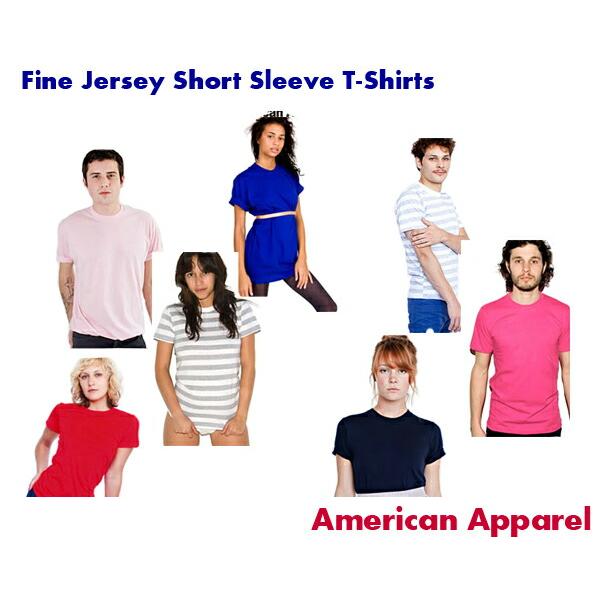 【処分品】American Apparel 4.3oz ファインジャージー ショートスリーブTシャツ...