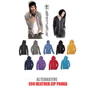 エコヘザー ジップパーカーALTERNATIVE(オルタナティブ) 【薄手無地・メンズ・・男女兼用 ...