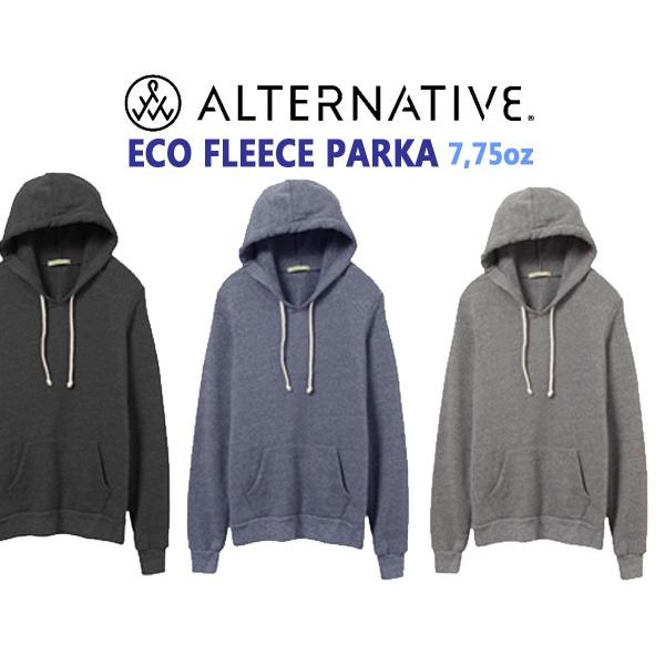 エコフリースパーカー　ALTERNATIVE(オルタナティブ) 【7.75oz　ユニセックス・メンズ...