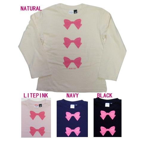 BLOW POP キッズ/ベビー　プリント長袖Tシャツ【3リボン】90・100・110・120・13...