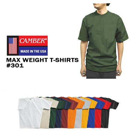 CAMBER(キャンバー)8オンス 厚手 マックスウェイトTシャツ(ポケット無し 無地/メンズ/半袖...